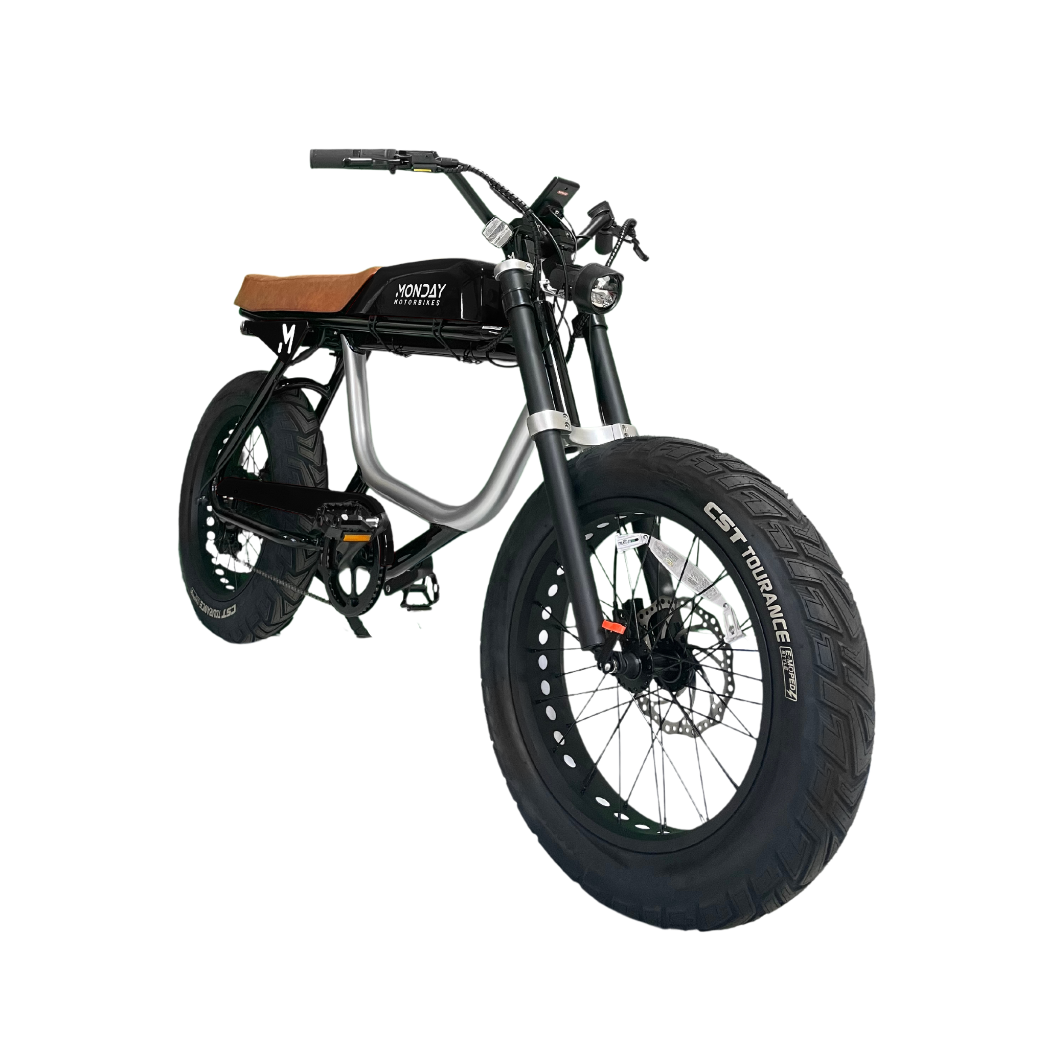 Black ANZA 500S electric bike right-side view.
