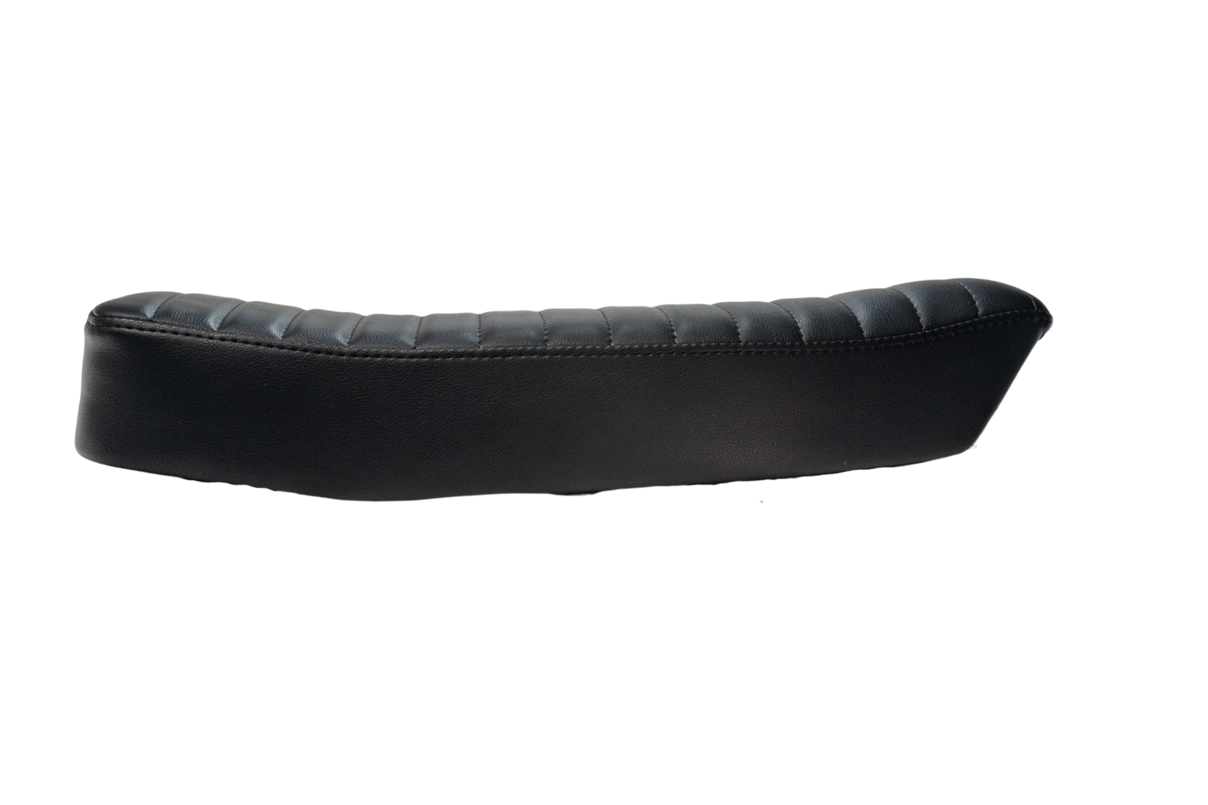 A black Anza e-bike seat with a sleek and modern finish.