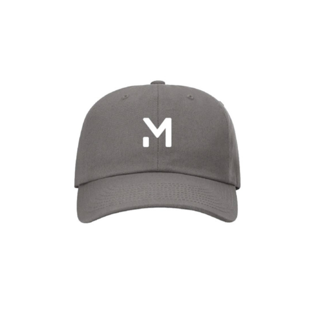 Front close-up image of Monday Motorbikes gray hat