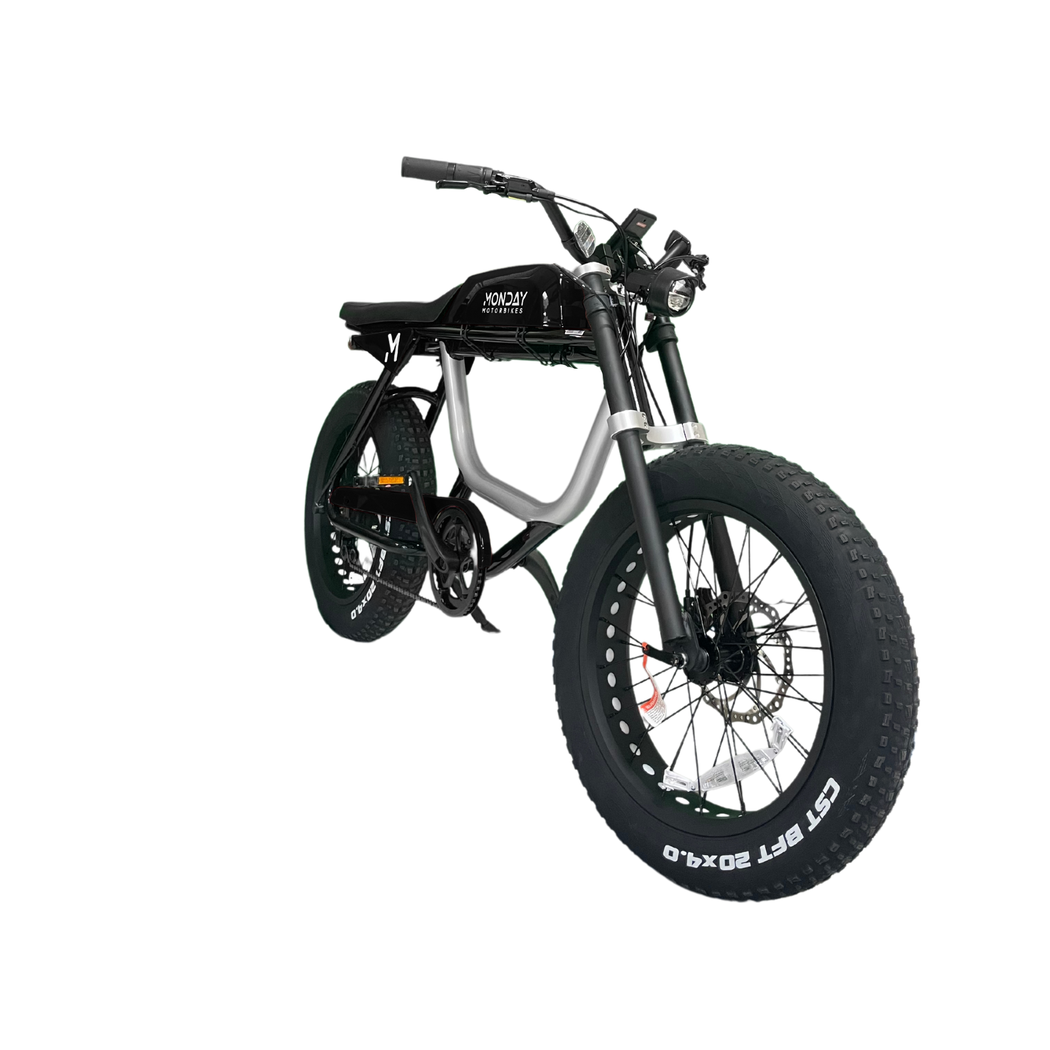 Right-side view of the ANZA 750 electric bike in black.