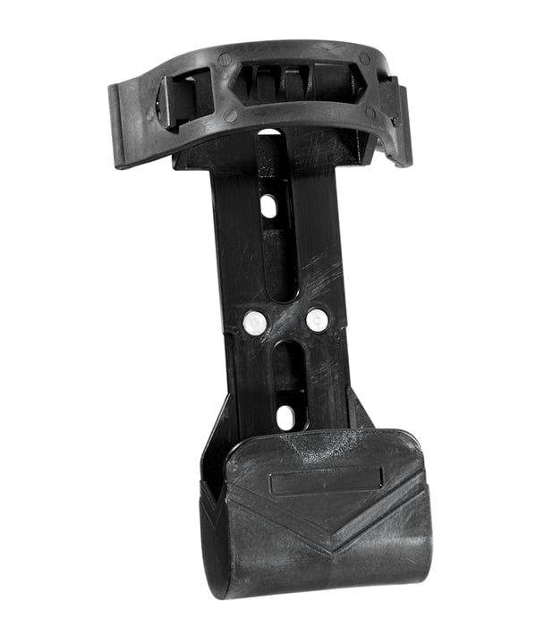 A small, sturdy bracket designed for securely mounting bike accessories.
