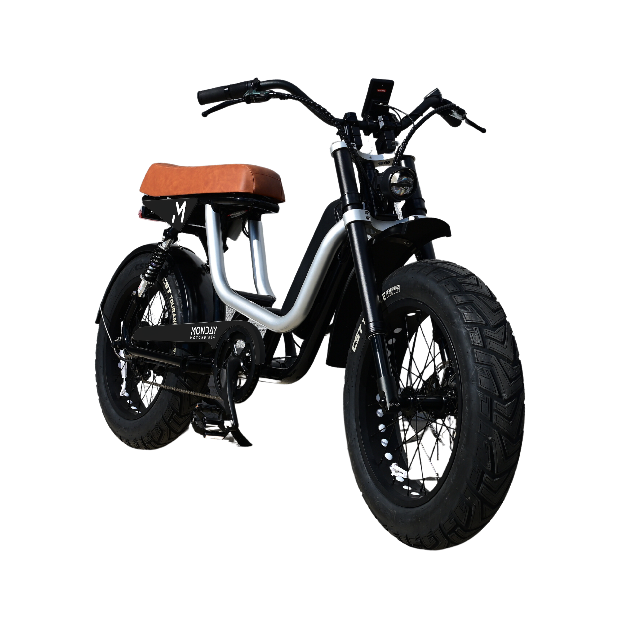 A black Presidio 1 e-bike, combining simplicity with modern appeal.
