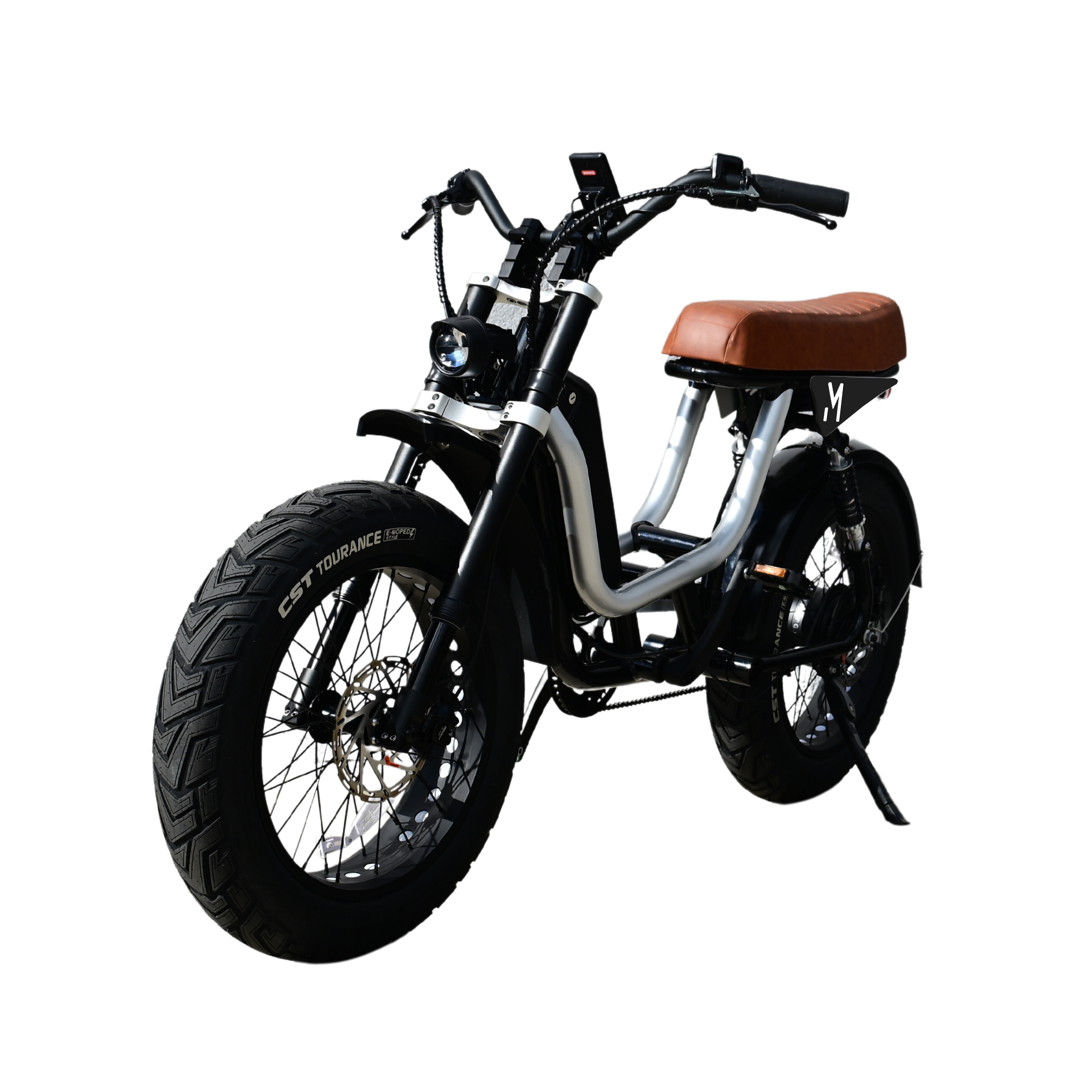 A black Presidio 2 e-bike, offering a sleek and minimalistic aesthetic.