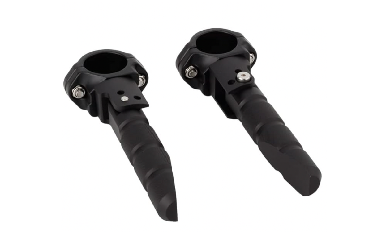 pair of sturdy rear foot pegs designed for Anza and Torrey e-bikes.