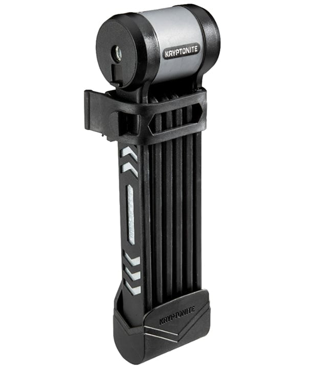 A grey lock head with a durable design for enhanced bike security.
