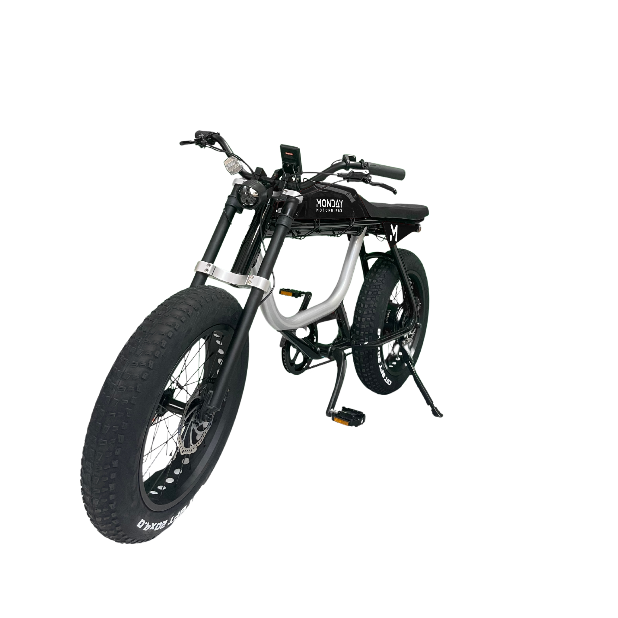 Left-side view of the ANZA 750 electric bike in black.