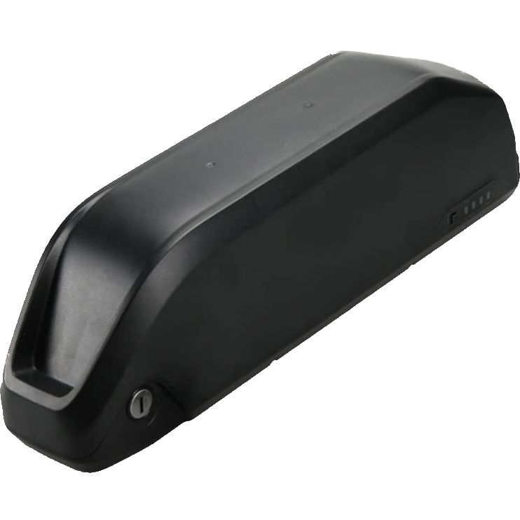 Another view of a Bafang battery, showcasing its sleek design and high-capacity output.
