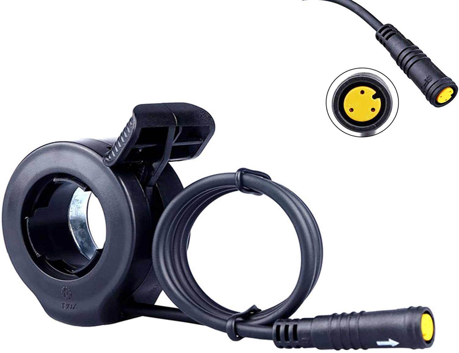 Bafang thumb throttle for electric bikes, featuring a compact and ergonomic design.