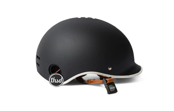 Black bike helmet featuring a classic and durable design