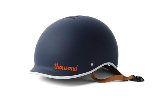 Blue bike helmet with a modern and stylish finish