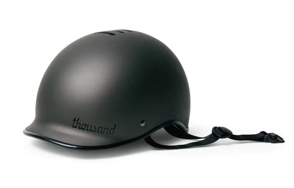 Stealth black bike helmet with a sleek matte finish