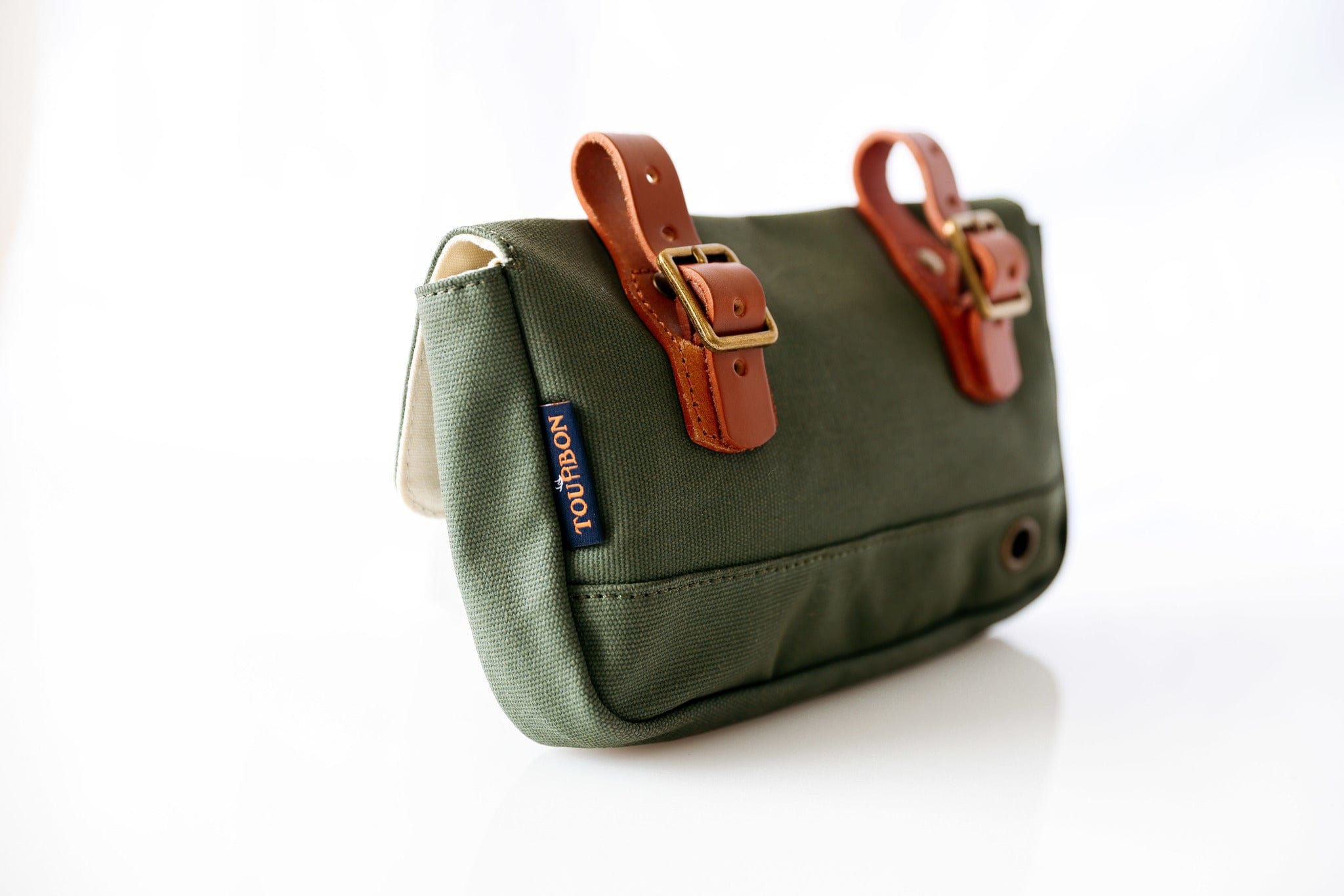 Another Vintage Canvas Bike Front Fork Tool Bag Motorbike Upgrades Monday Motorbikes Olive Green 